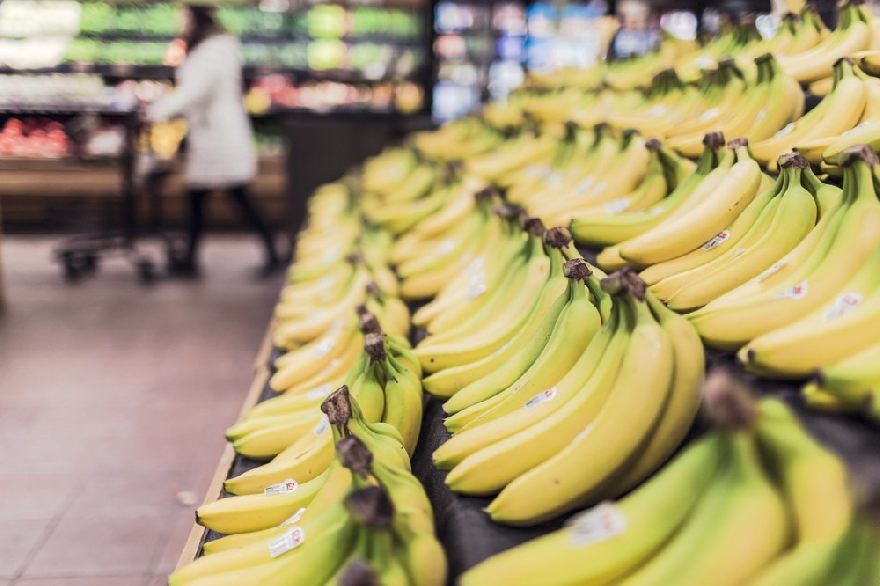 Bananas in the supermarket