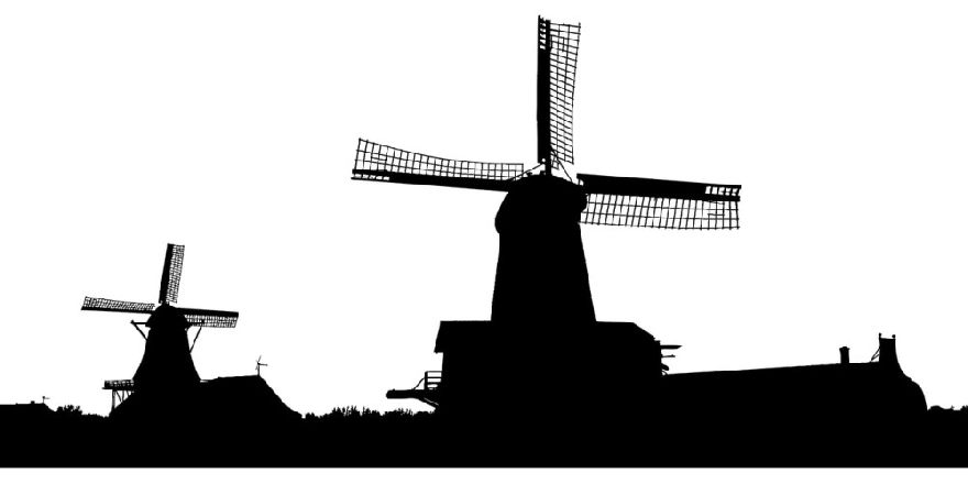 Ein Bild mit Windmühlen wie es bei den besten Sehenswürdigkeiten in Beckum der Fall ist.